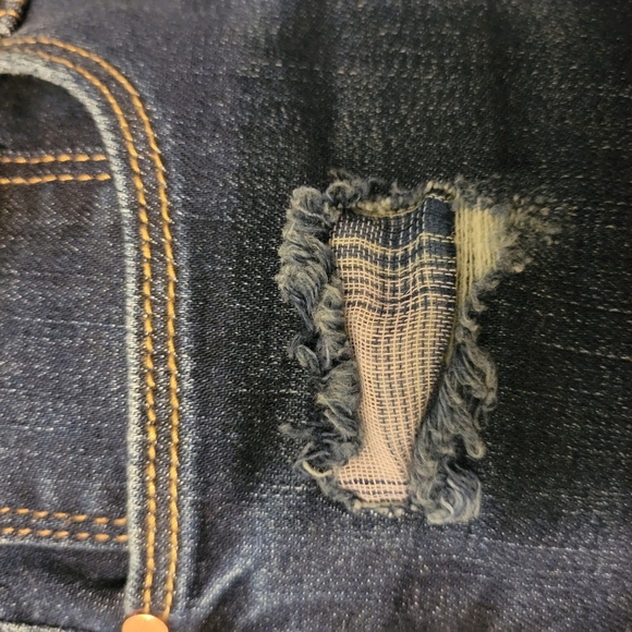 Harper Blue Skinny Jeans with Distressed Detailing - Picture 6 of 9